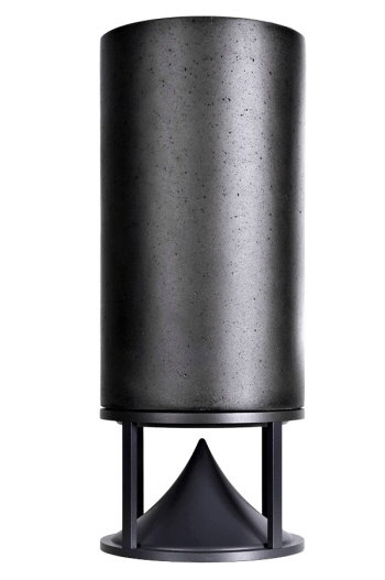 TALL CYLINDER CONCRETE BLACK   350 X